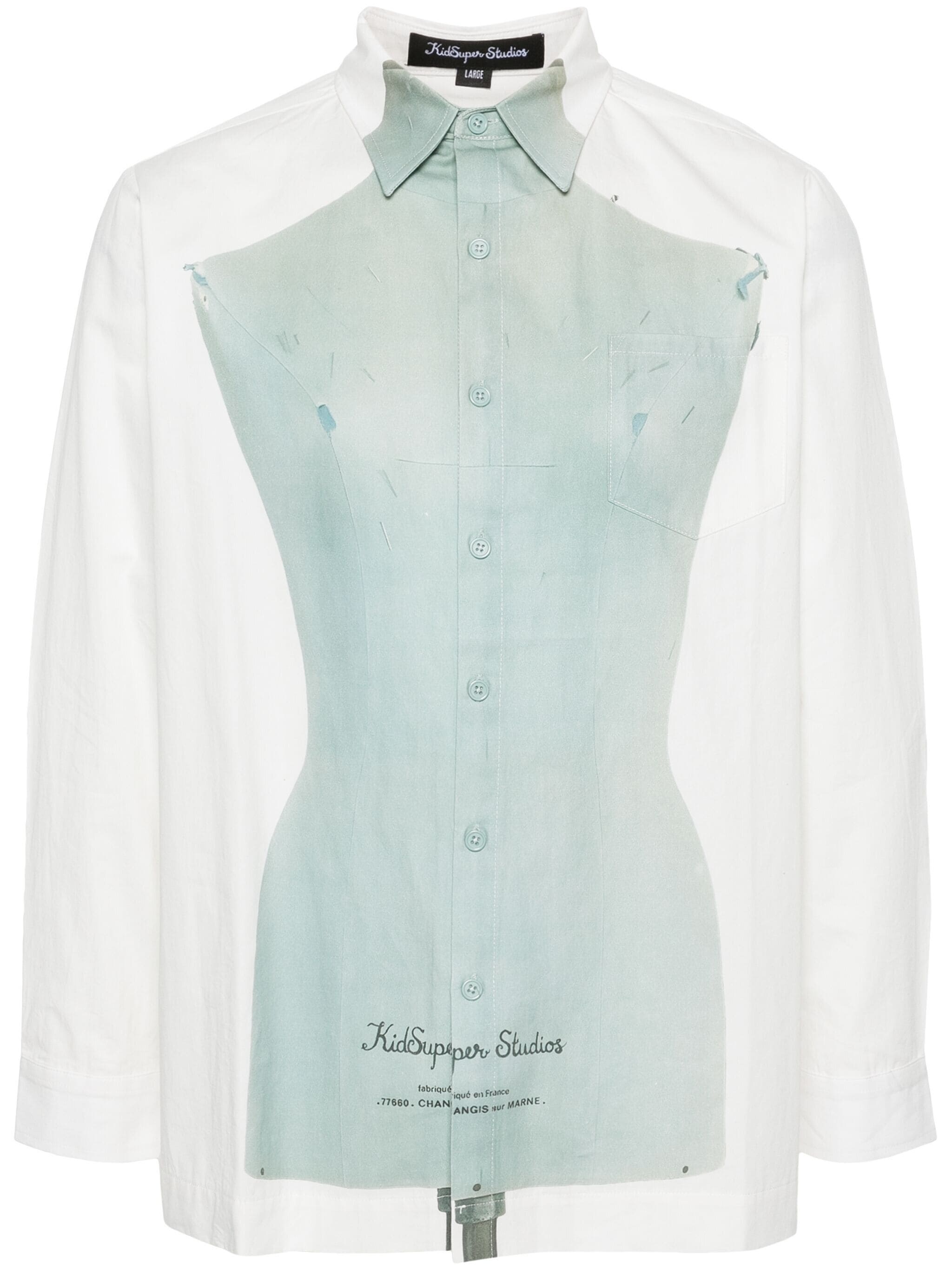 dress-print cotton shirt - 1