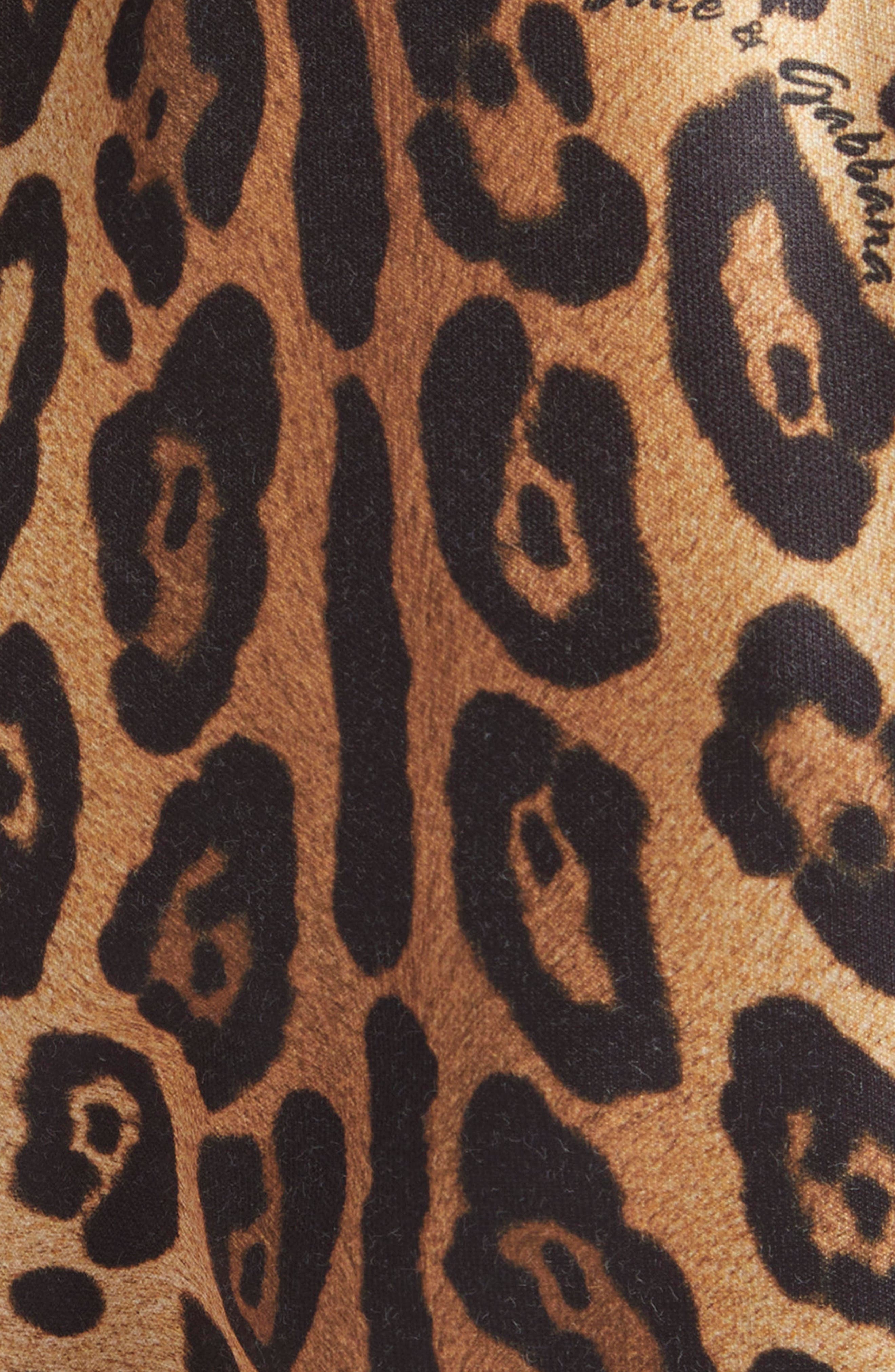 Dolce&Gabbana Leopard Print Joggers in Hynbm Leo Fondo Naturale at Nordstrom - 7