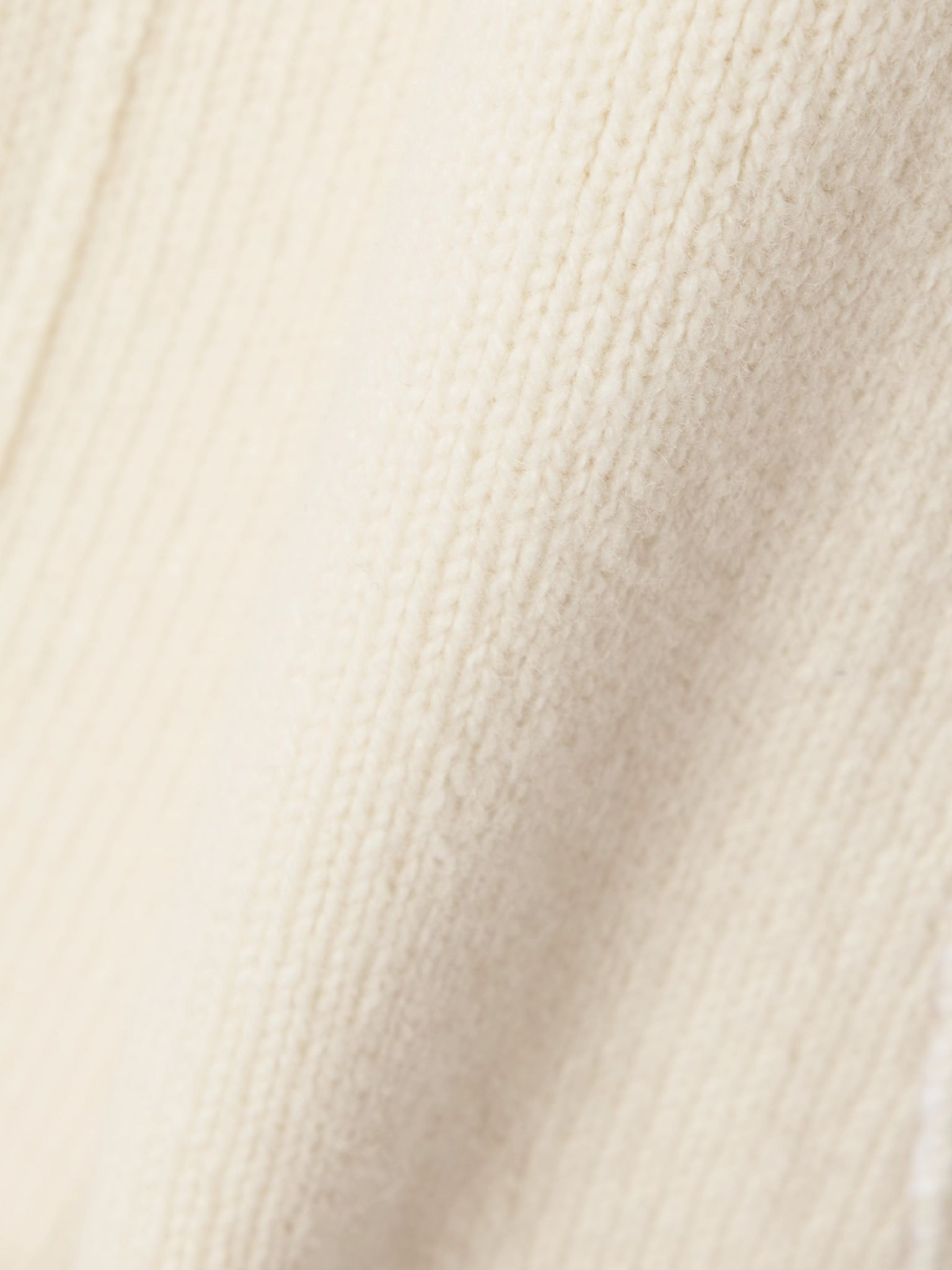 Oversized hooded wool-blend cardigan Cream - 4