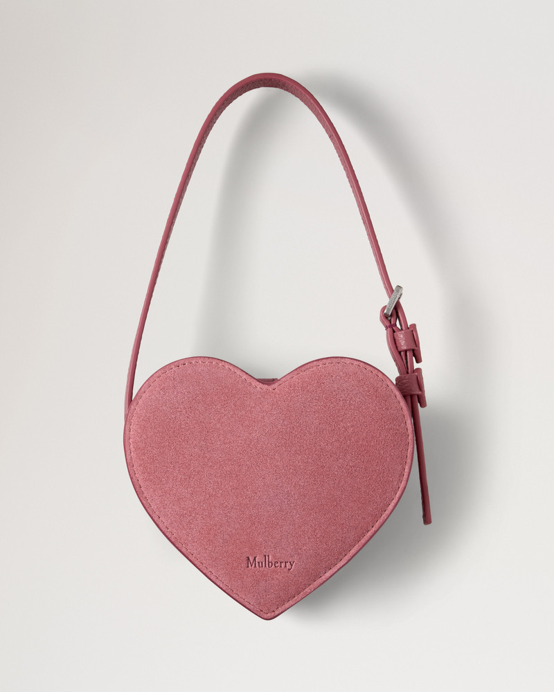 Roxanne Mini Heart Bag Pink Scrumpy Suede 3
