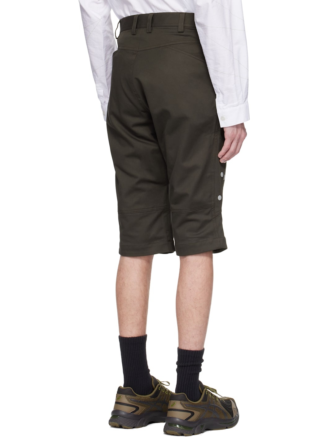 Brown Inex Snap Shorts - 3