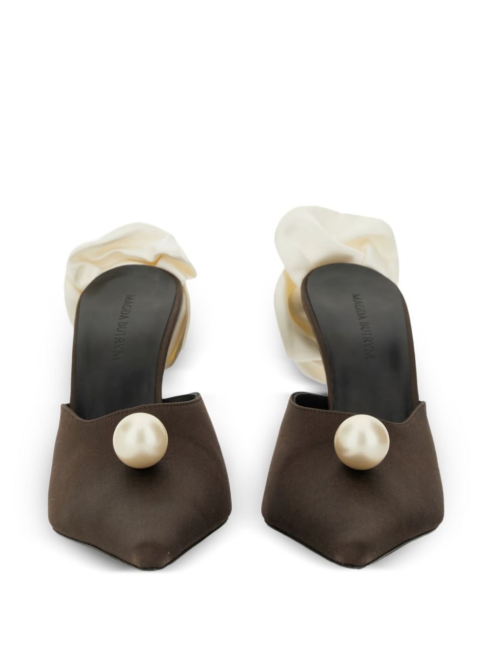pearl-embellished pointed-toe mules - 4