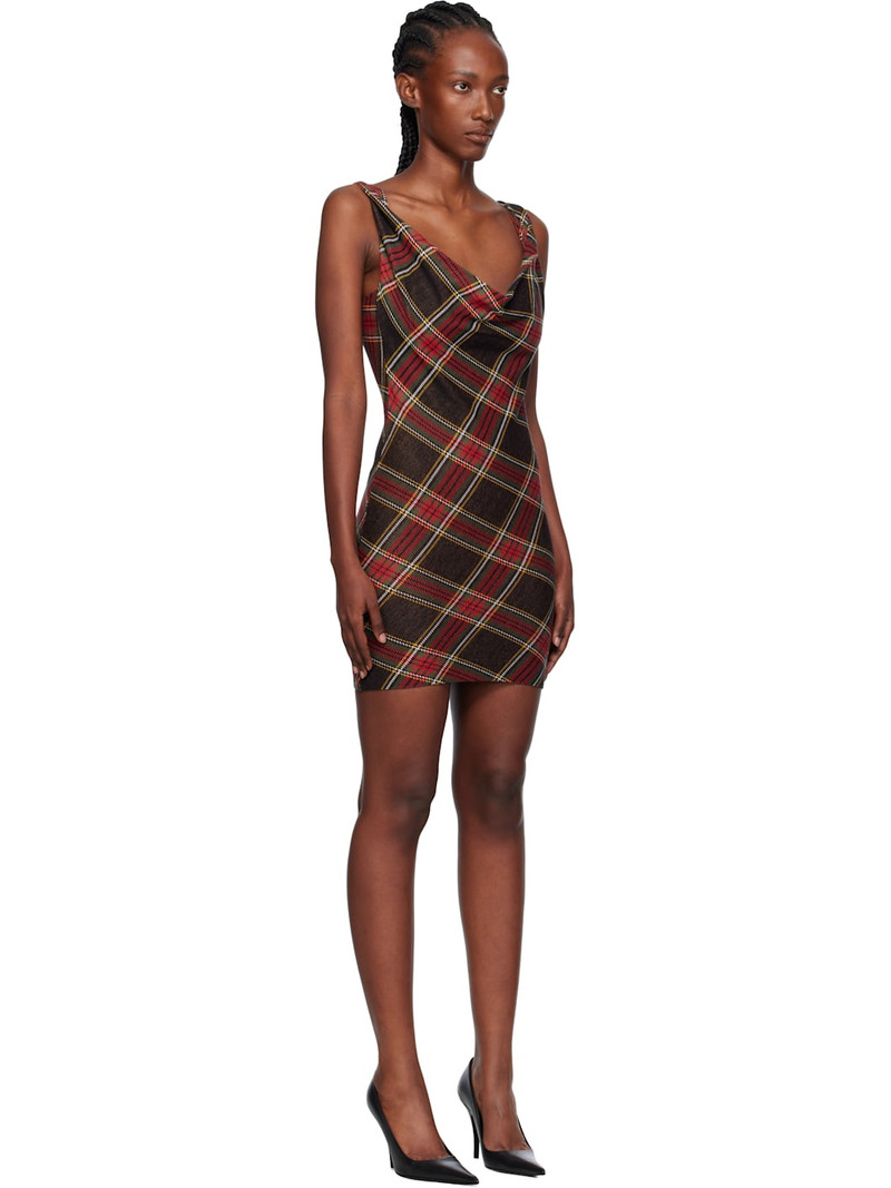 plaid cowl-neck dress 2