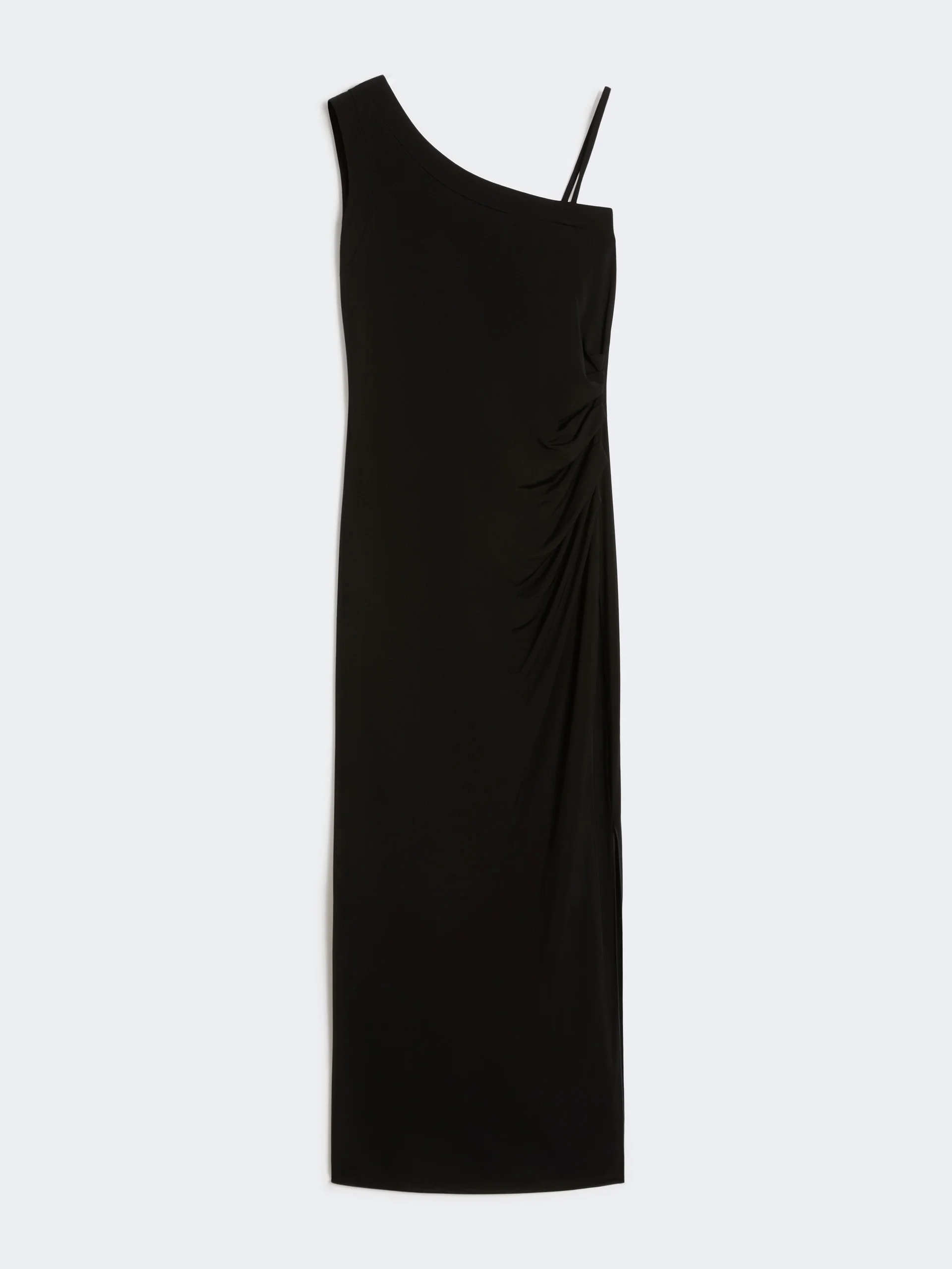 Jersey one-shoulder dress - BLACK - 1