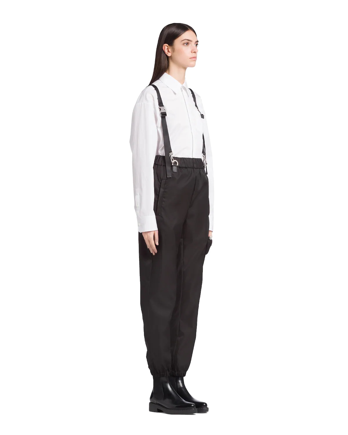 Re-Nylon pants with suspenders and pouch - 3