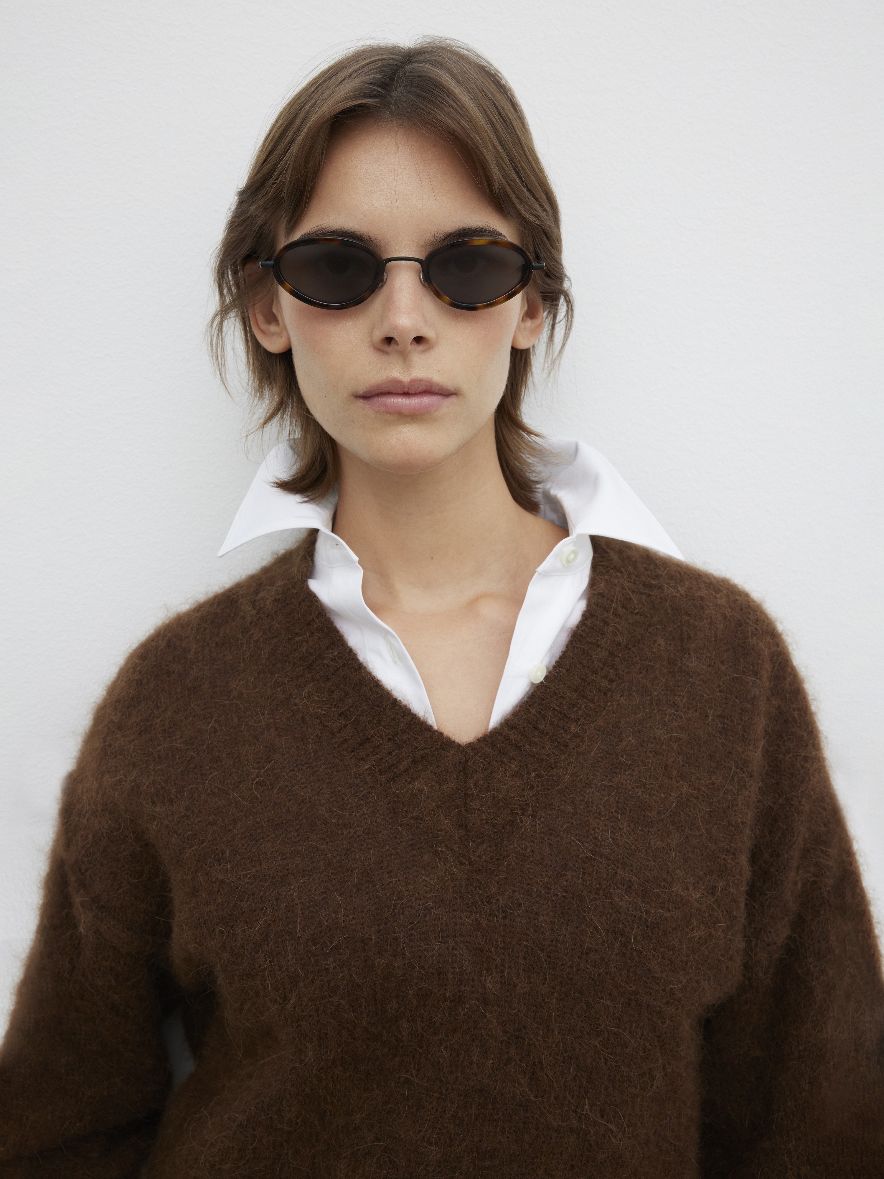 V-neck alpaca knit - 6