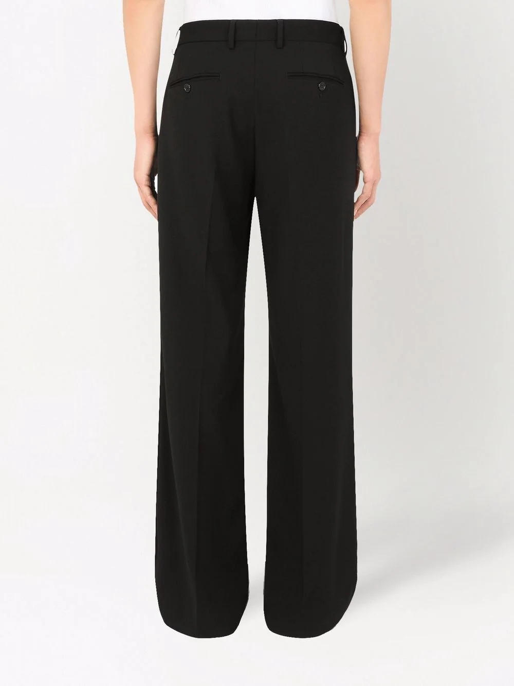 high-waisted wool straight-leg trousers - 4