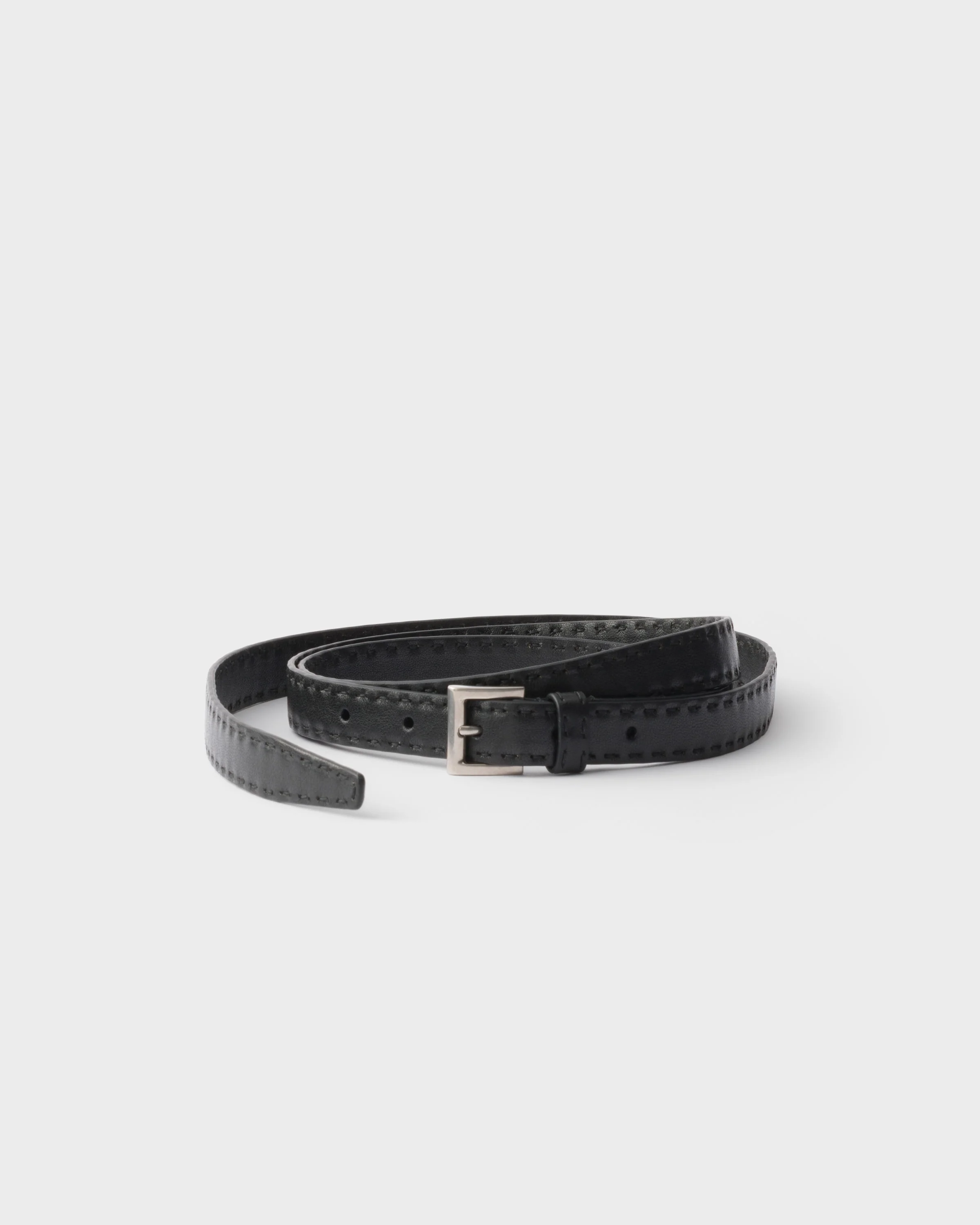 Antiqued leather belt - 1