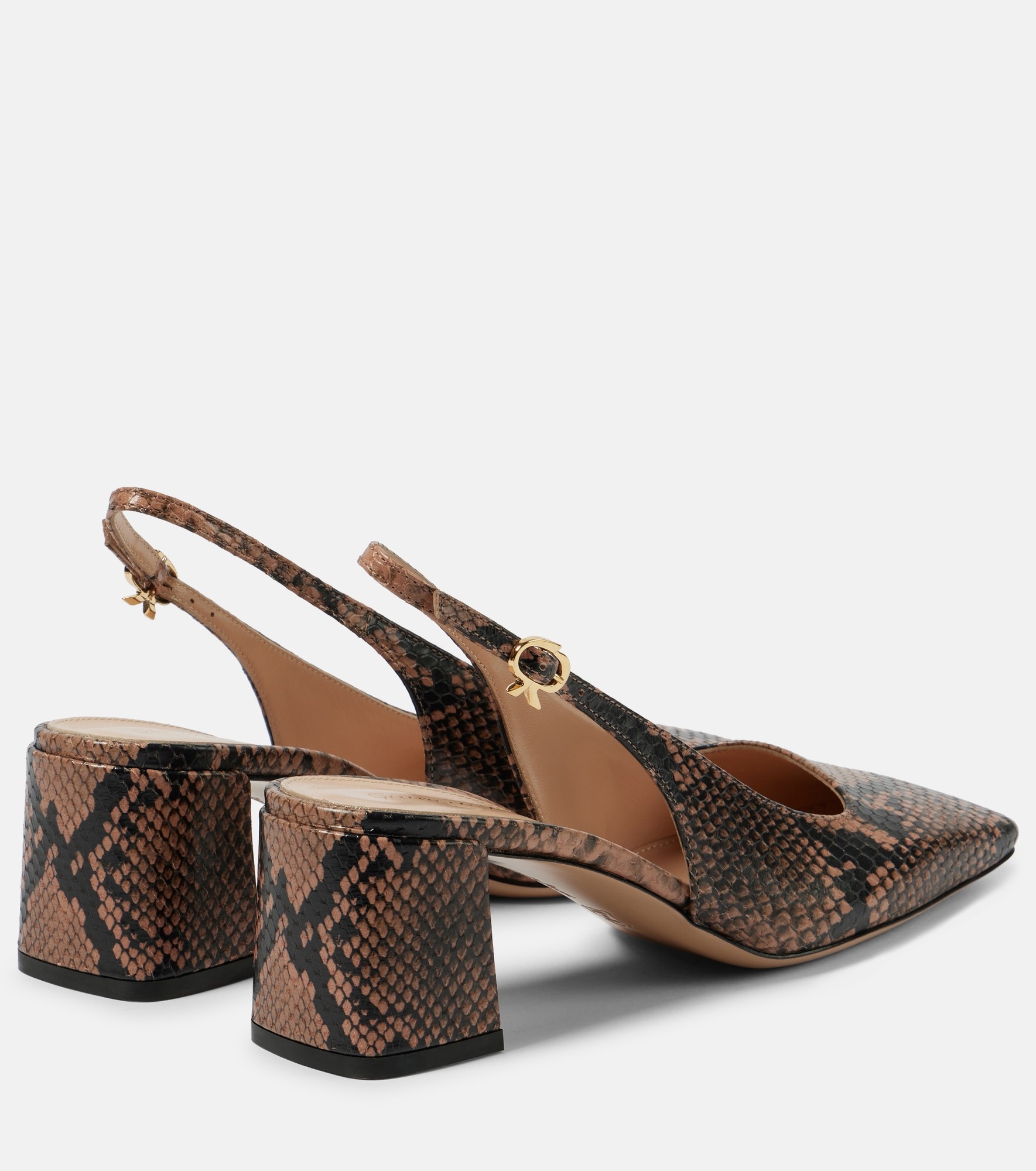 Borneo leather slingback pumps - 3