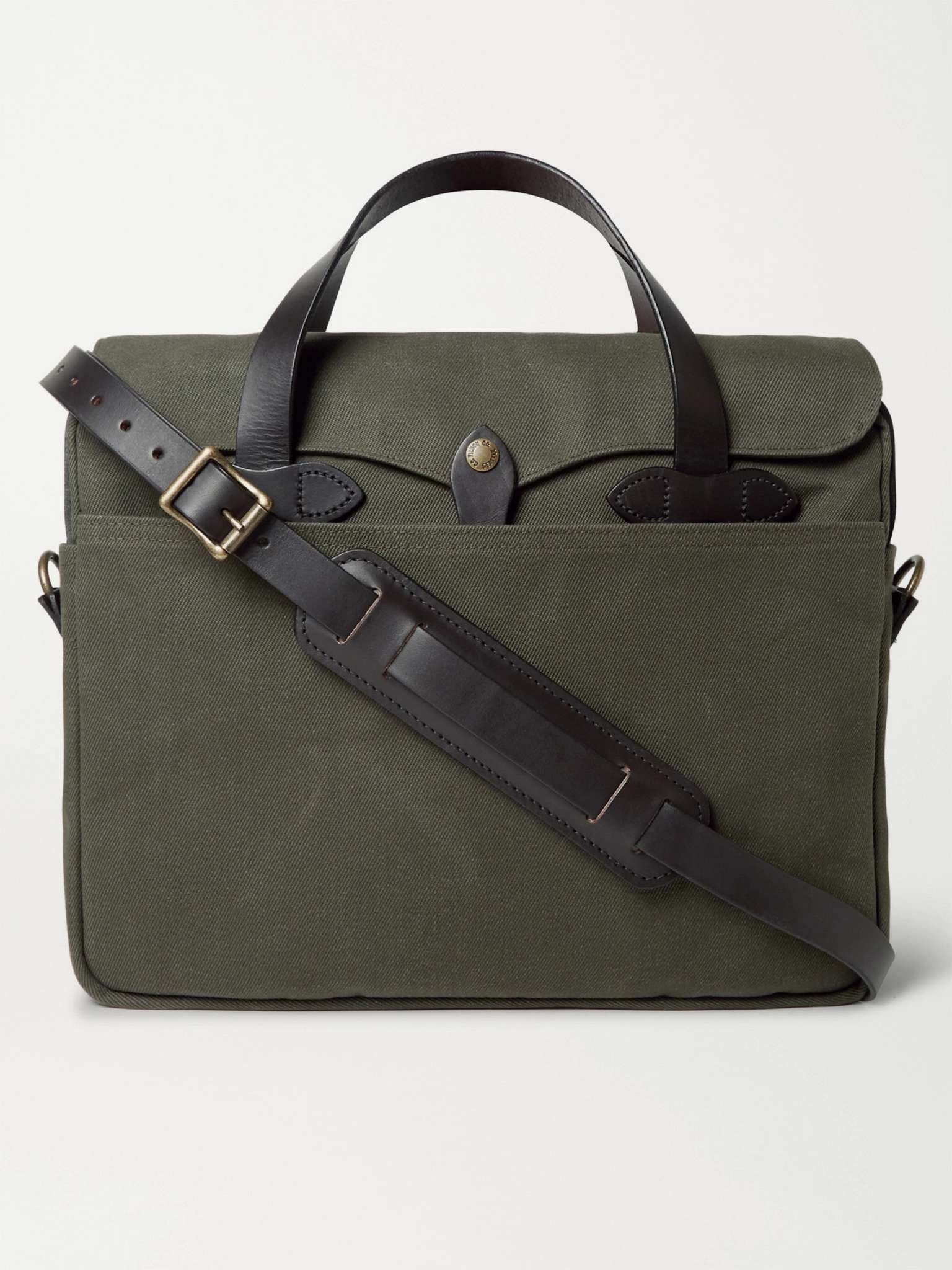 Original Leather-Trimmed Twill Briefcase - 1