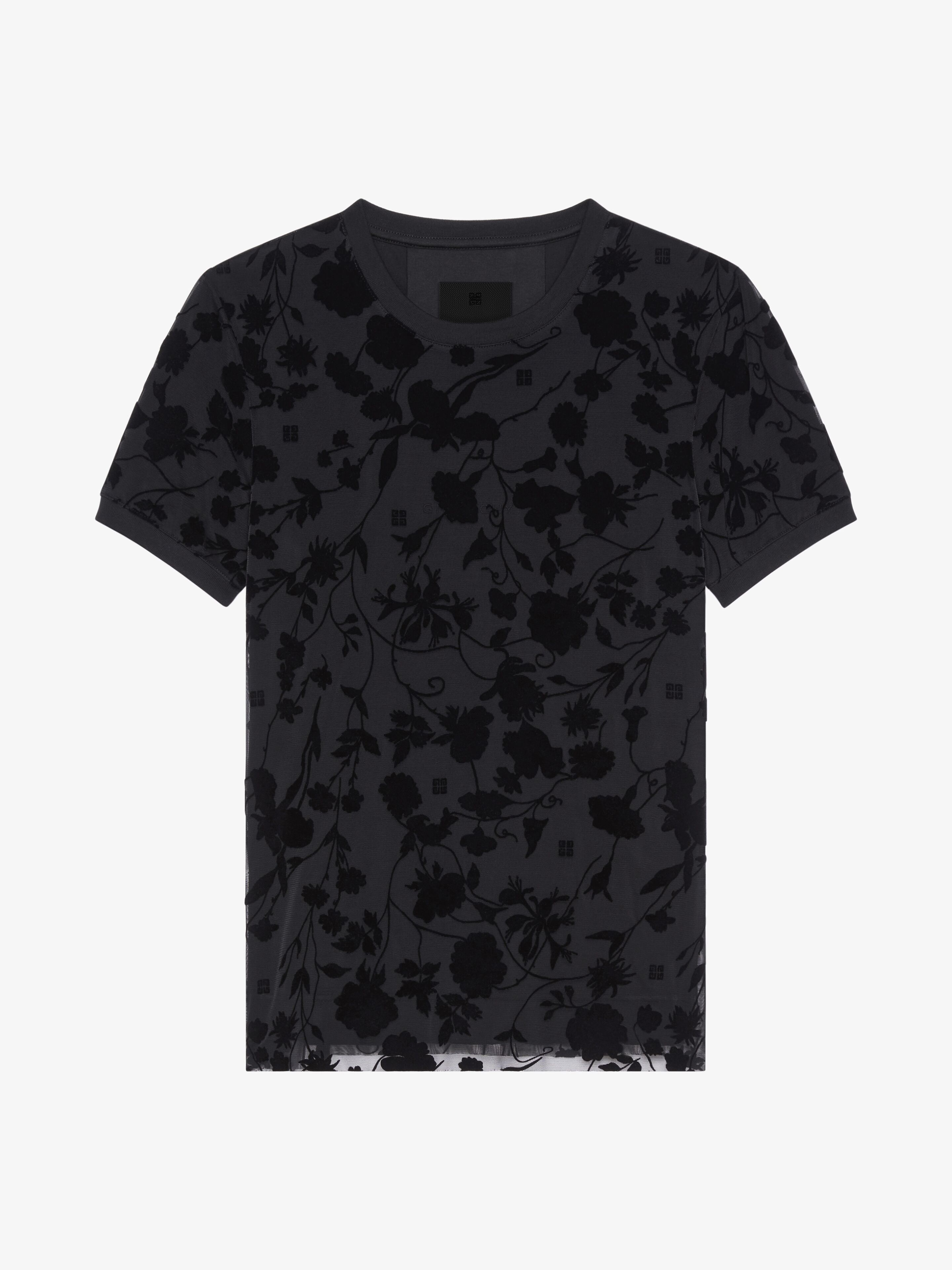 DOUBLE-LAYERED SLIM T-SHIRT IN COTTON AND TULLE - 1