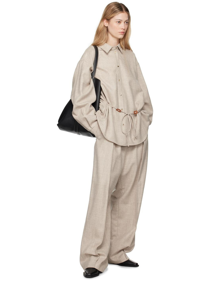 LE17SEPTEMBRE Beige Drawstring Trousers outlook
