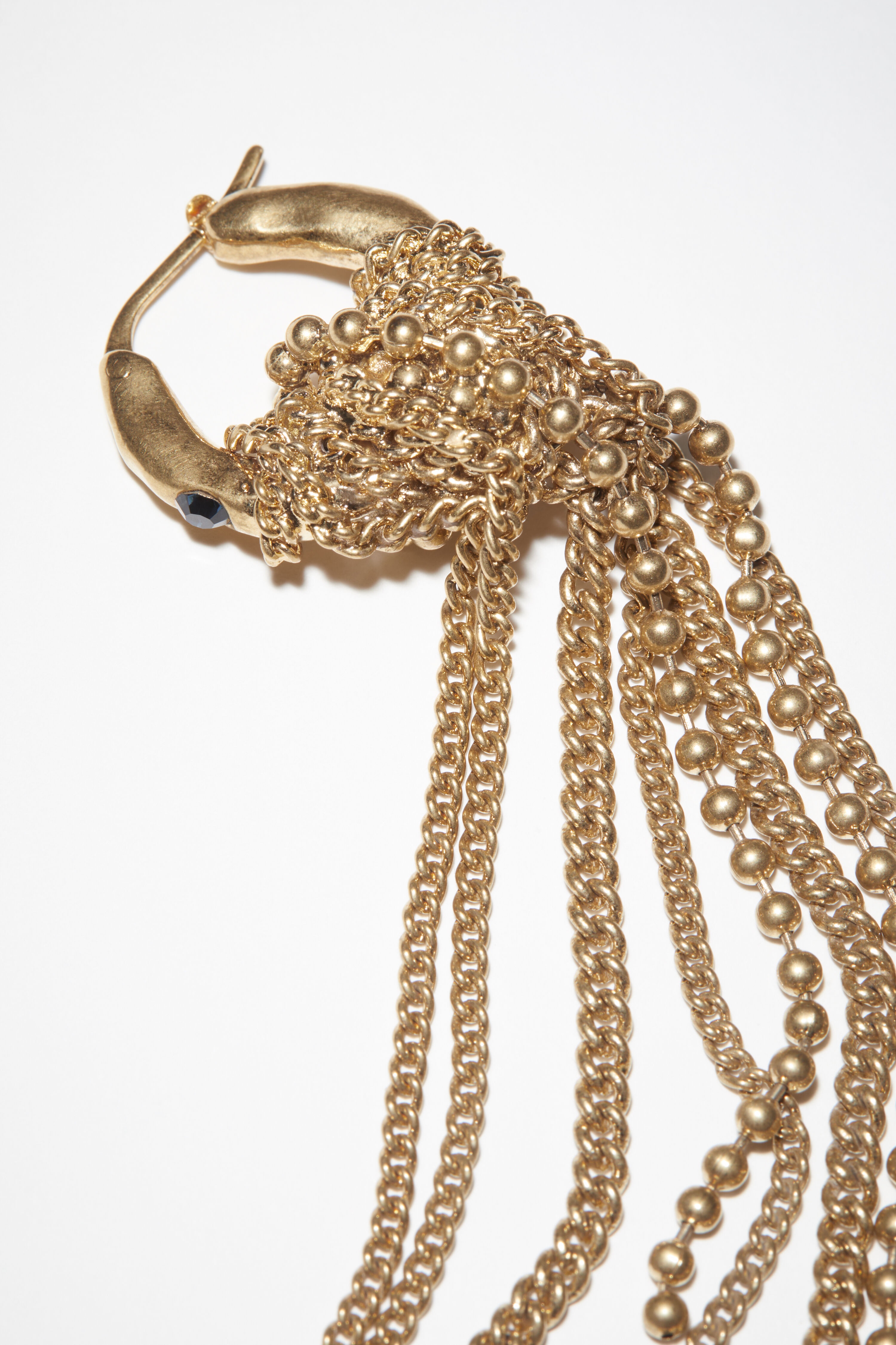 Multi chain earring - Gold/blue - 2