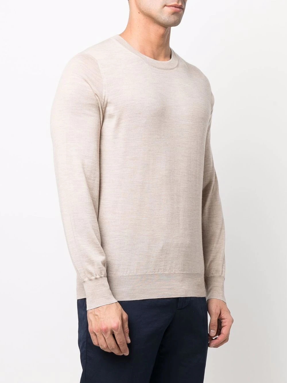 fine-knit crew-neck jumper - 3