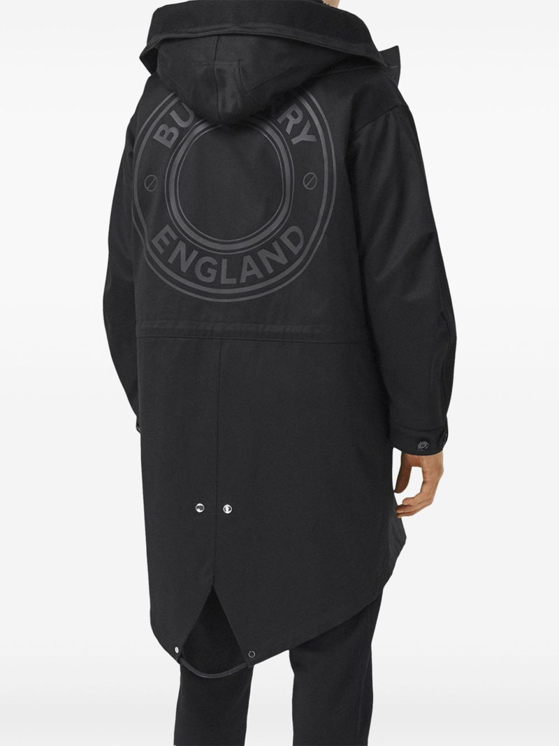 logo-print parka coat 4