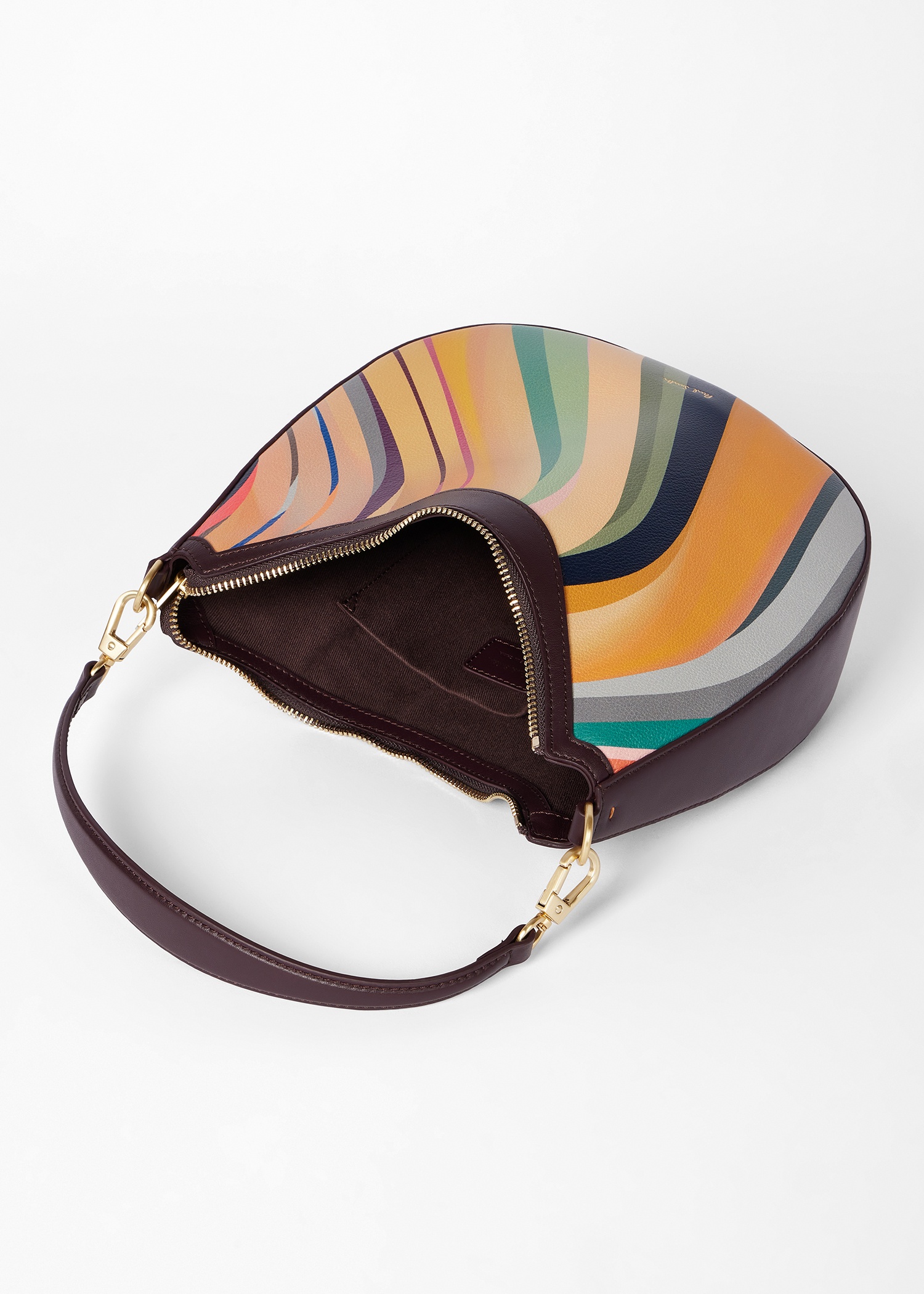 Women's 'Dusky Swirl' Leather Mini Hobo Bag - 6