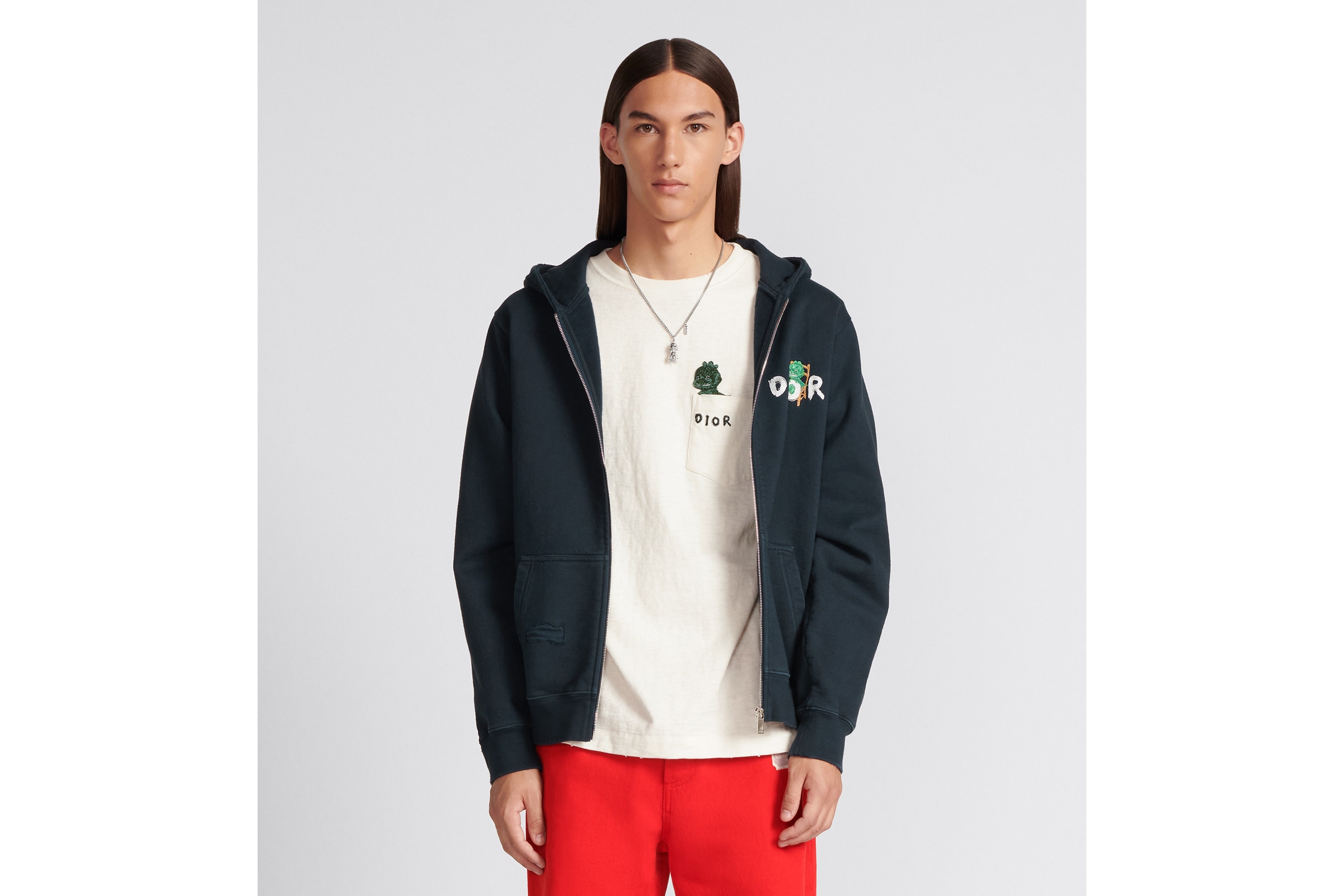 DIOR AND OTANI WORKSHOP Zipped Hooded Sweatshirt - 4