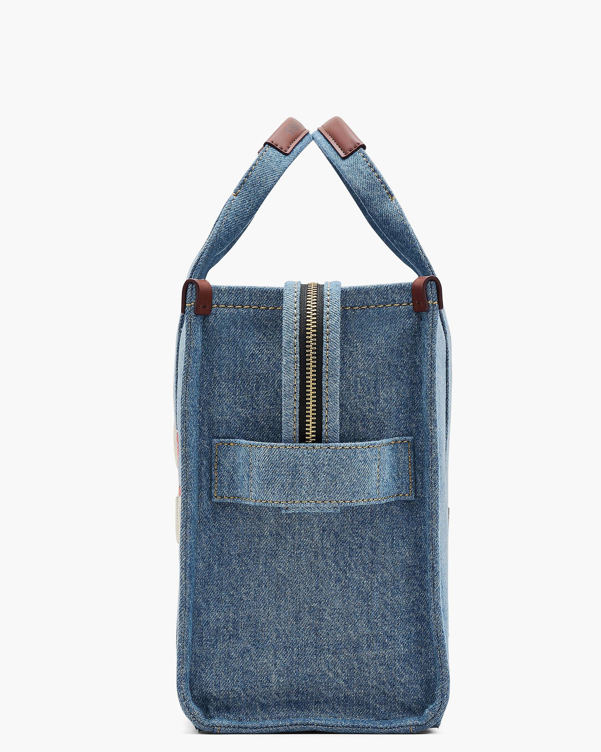 THE A.P.C. X MARC JACOBS DENIM MEDIUM TOTE BAG - 6