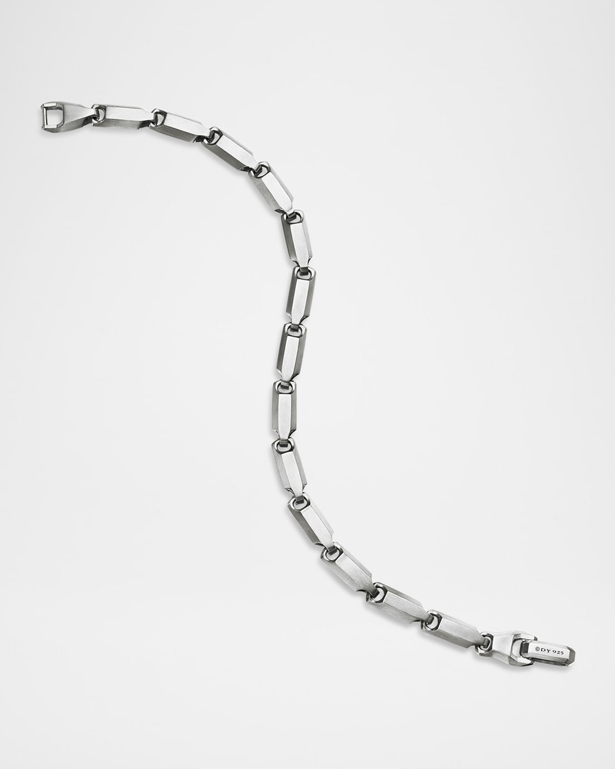 Men's Faceted Chain Link Bracelet in Silver, 3mm - 5