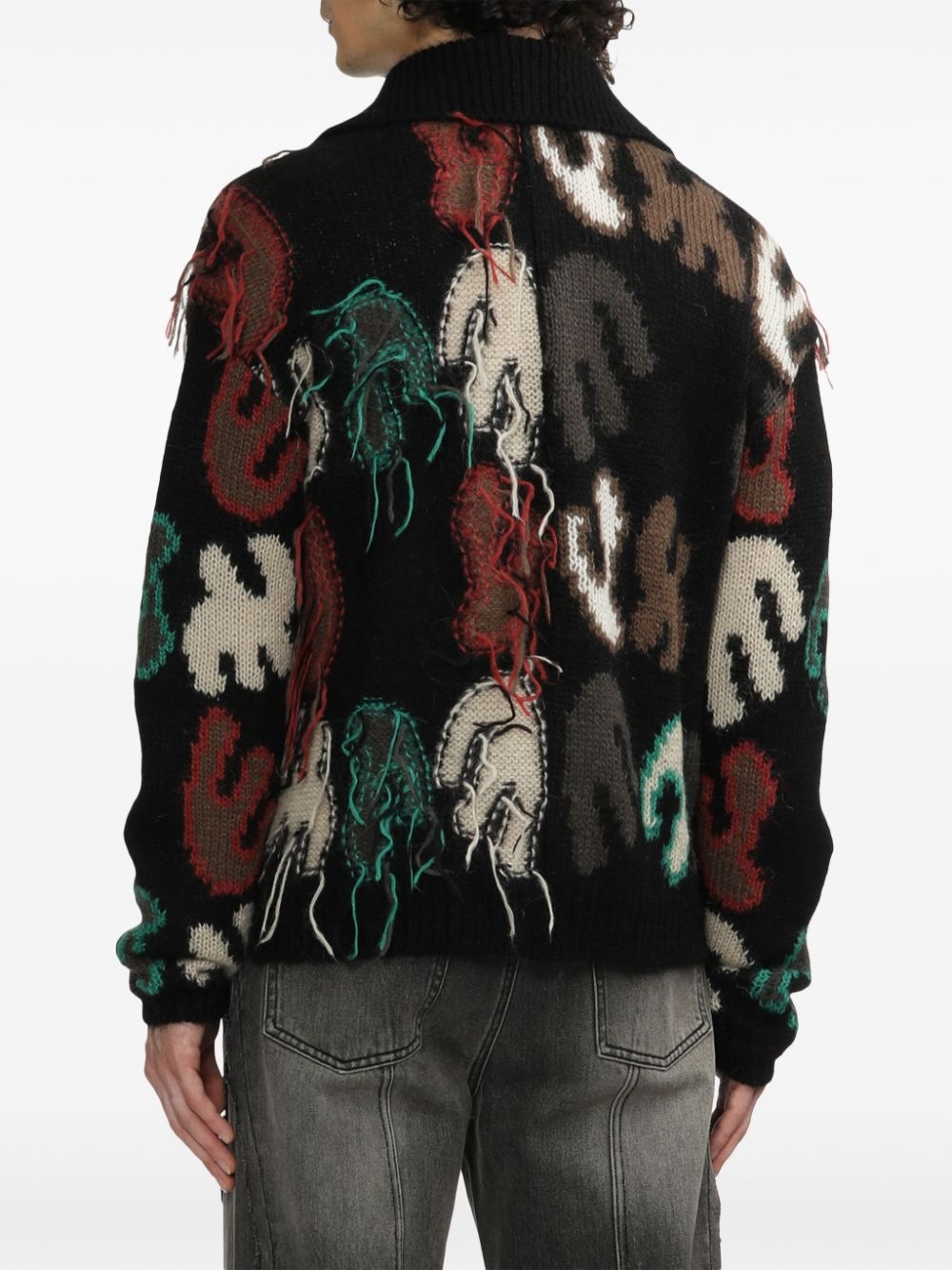 Rainbow intarsia cardigan - 4