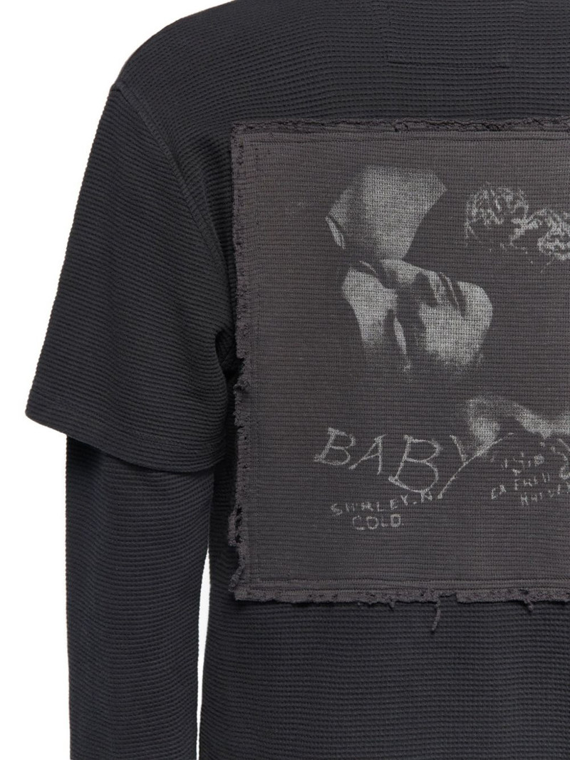 graphic layered long-sleeved polo shirt 4