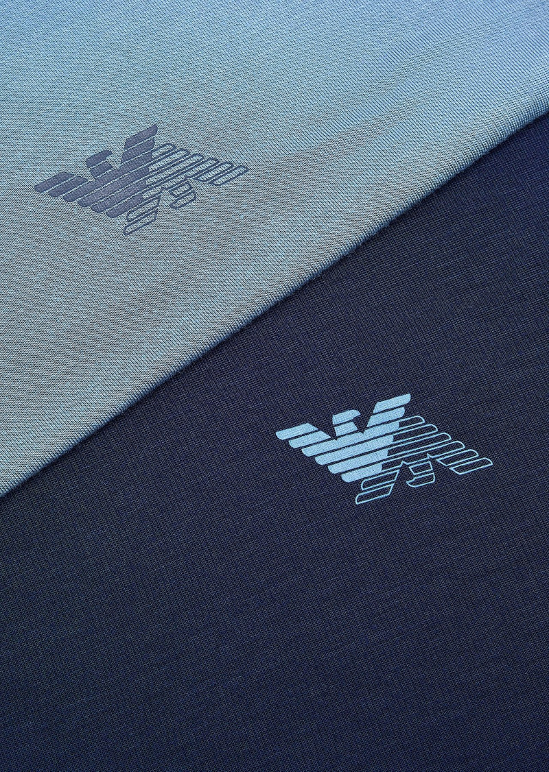 EMPORIO ARMANI Two-pack of ASV slim-fit loungewear T-shirts in soft-touch eco-viscose outlook