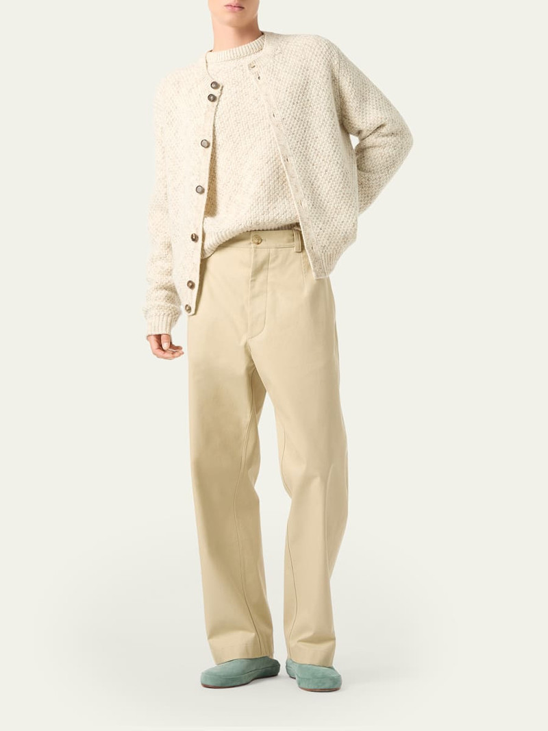 Loro Piana Men's Ash Virgin Wool, Linen and Cashmere Cardigan outlook