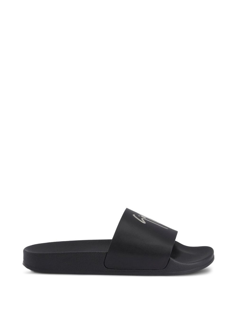 Brett signature-embellished leather sandals 4