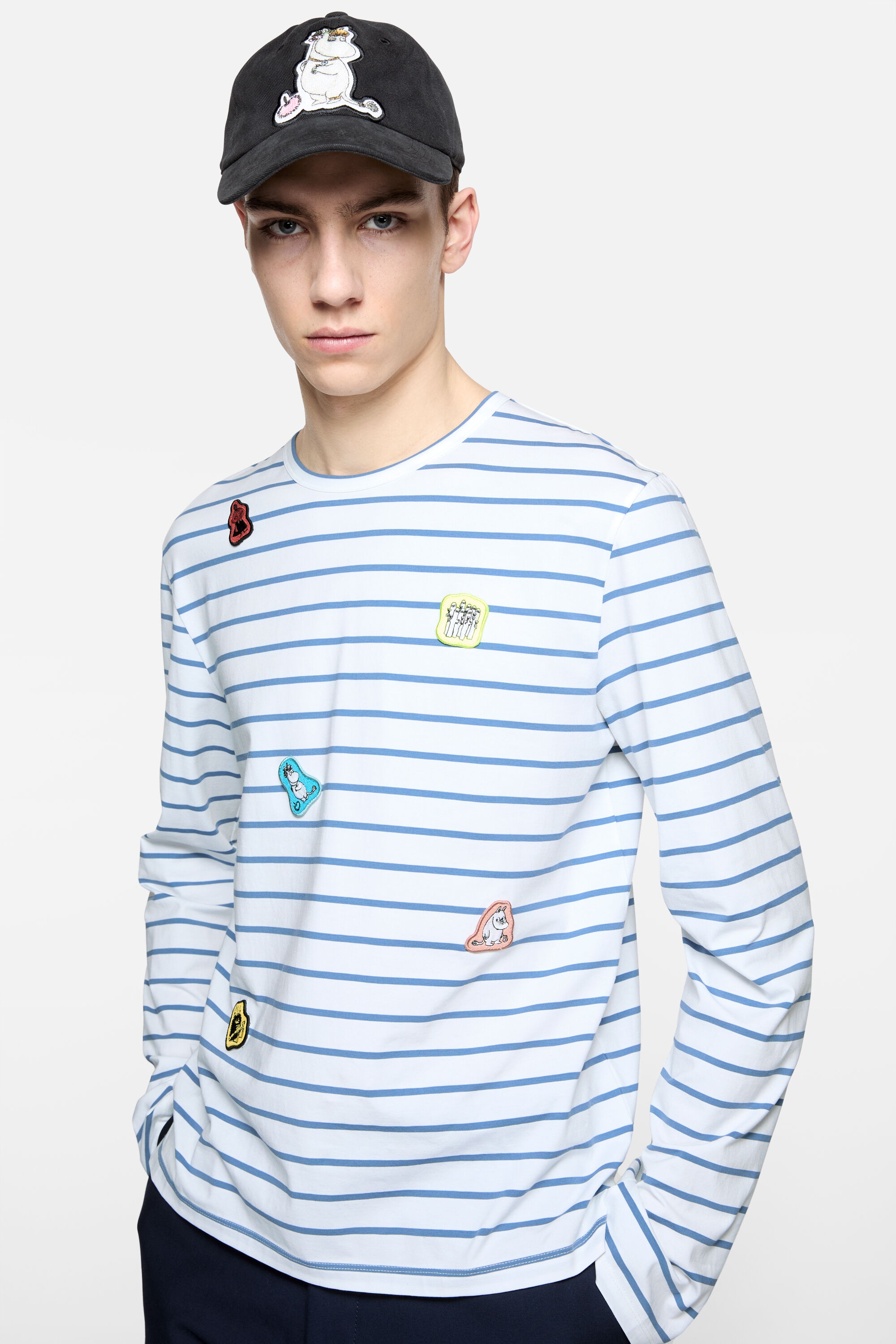 Long sleeve t-shirt - Acne Studios x Moomin - White/blue - 4