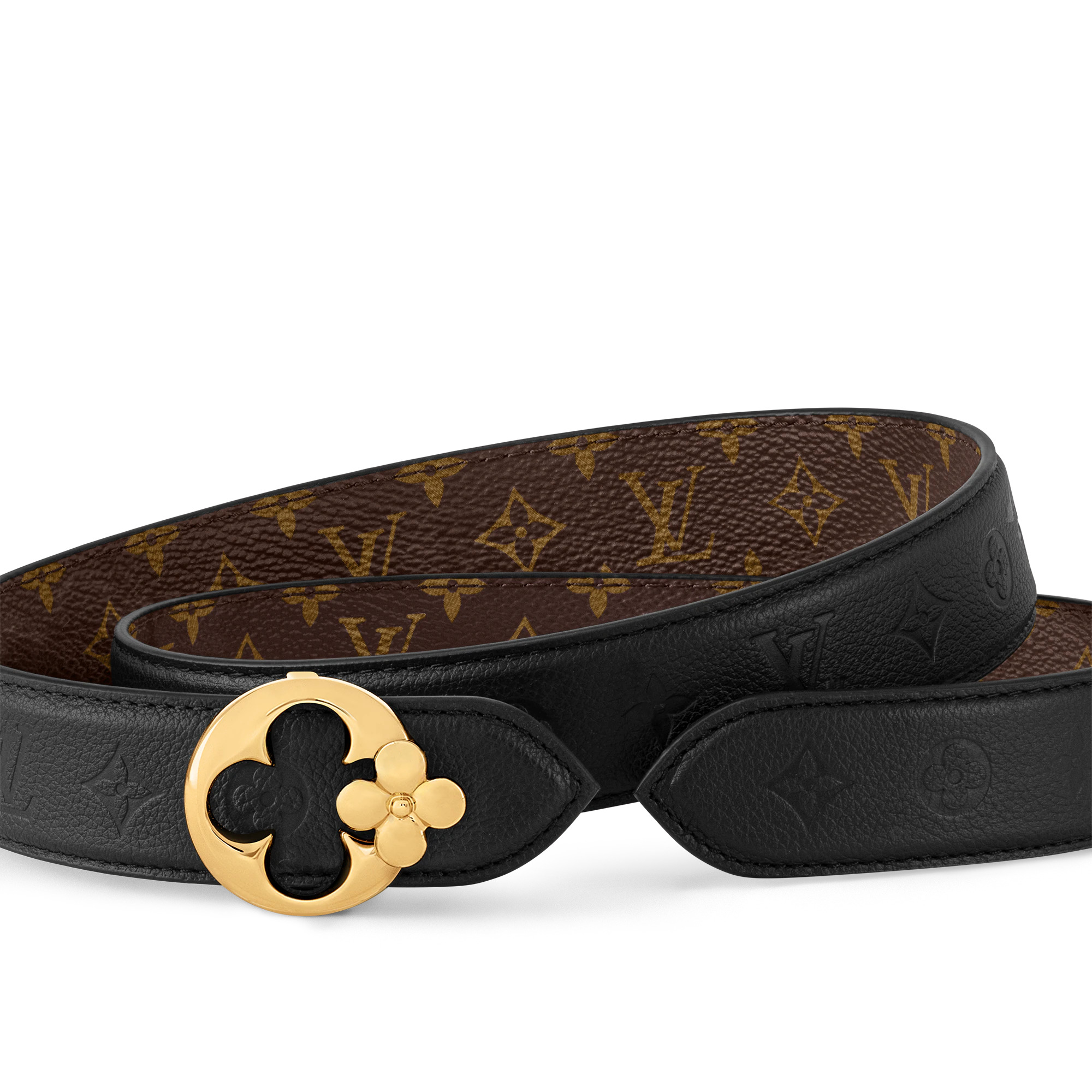 LV Flowergram Round 30mm Reversible Belt - 2