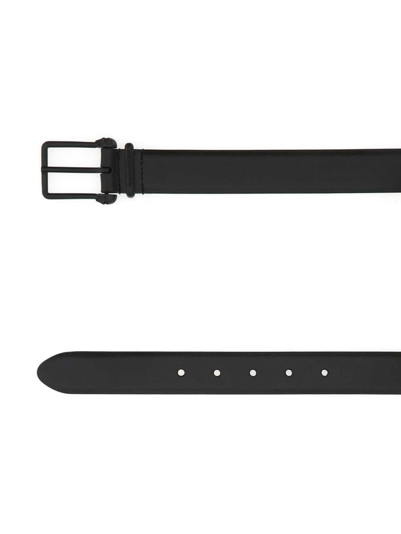 Alexander McQueen logo paint print belt outlook