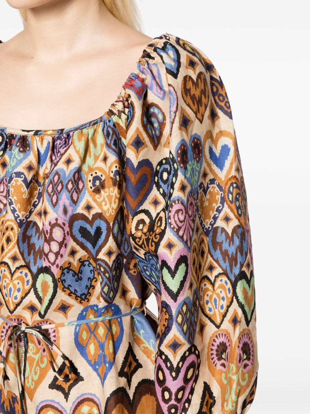 puff sleeves dress - 5