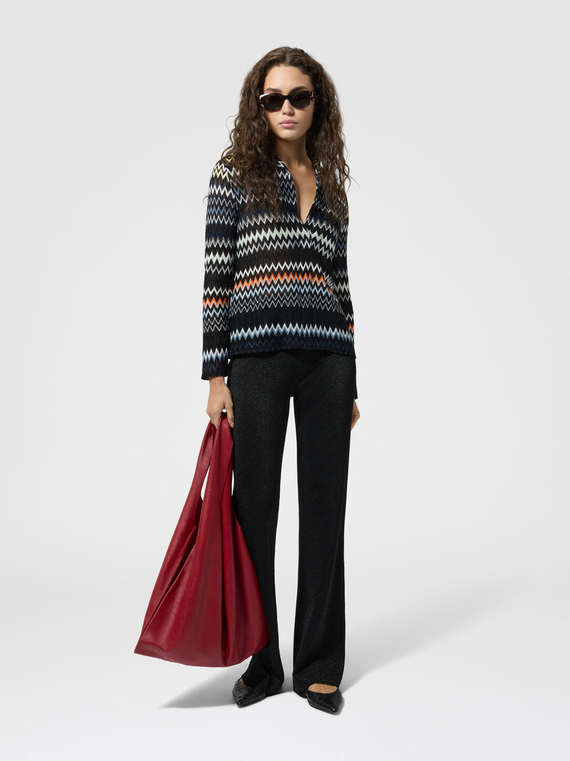 Missoni Straight-Leg Viscose Lamé Trousers outlook