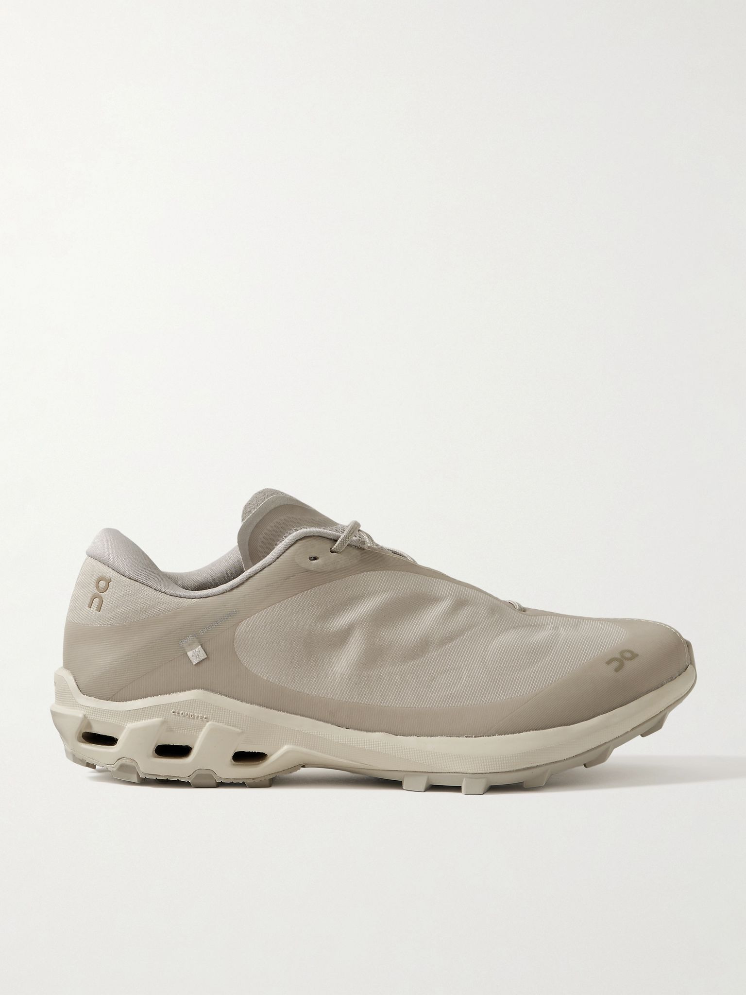 + POST ARCHIVE FACTION Cloudventure Peak recycled-twill and mesh sneakers Beige - 1