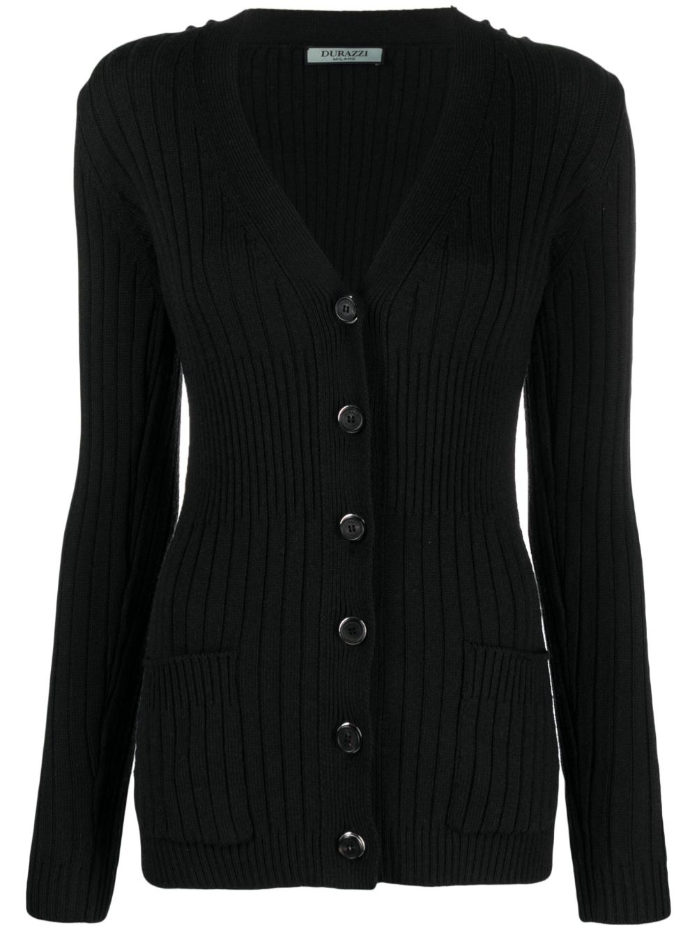 V-neck wool cardigan - 1