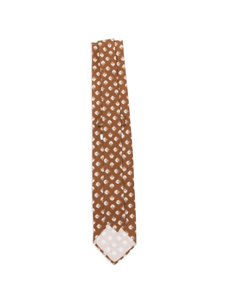 LARDINI geometric-print tie outlook