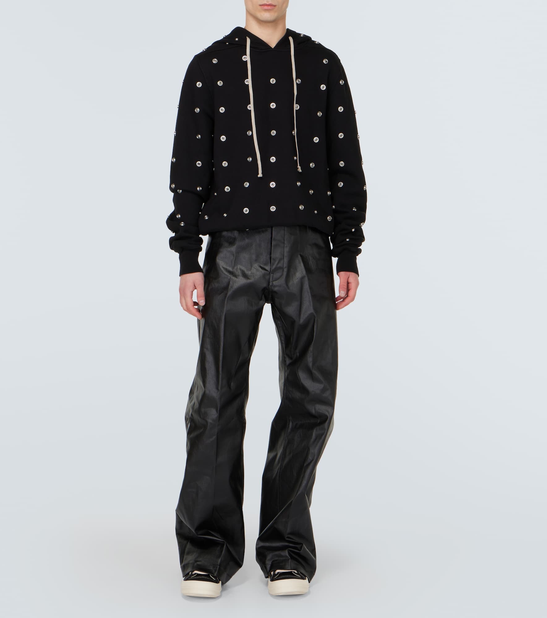 Granbury studded cotton jersey hoodie - 2