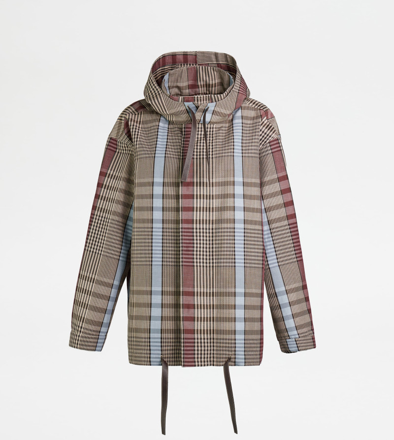 LINEN BLEND WINDBREAKER - BEIGE, RED, LIGHT BLUE 1