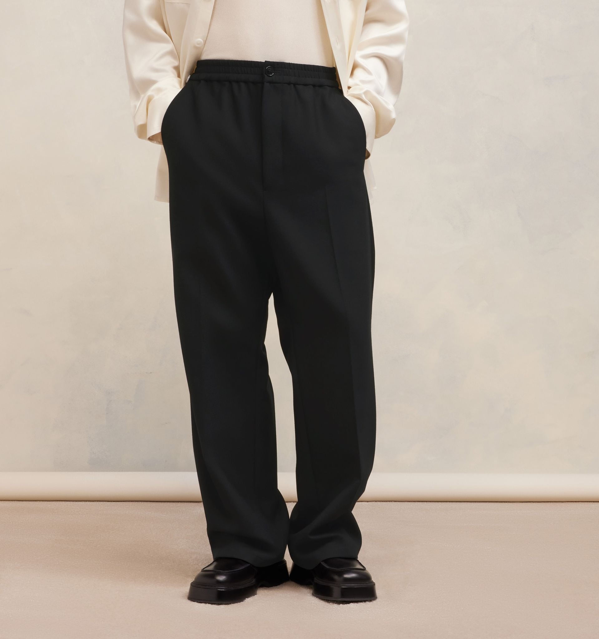 Elasticated Waist Straight Fit Trousers - 6