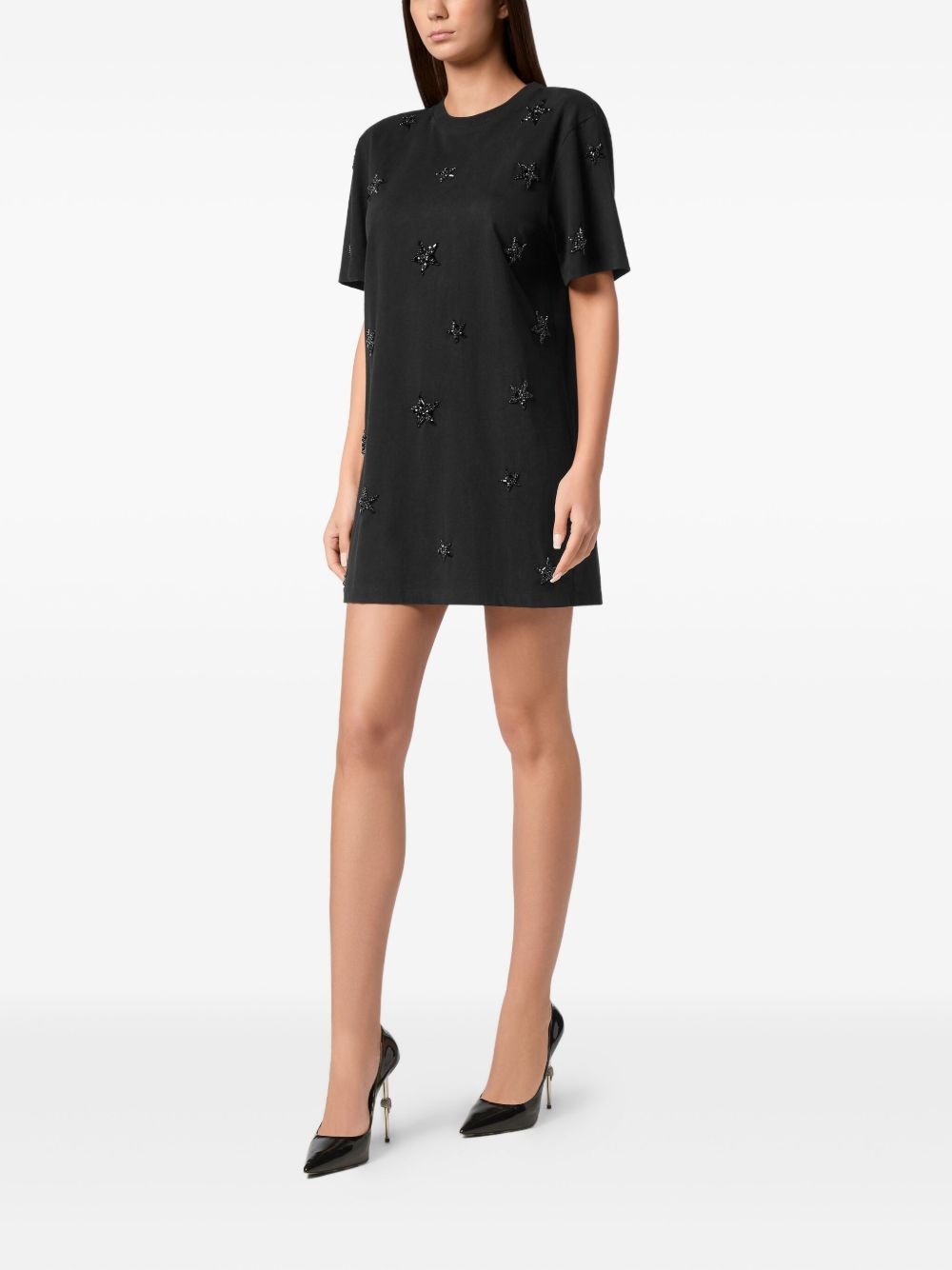star-embellished mini dress - 2