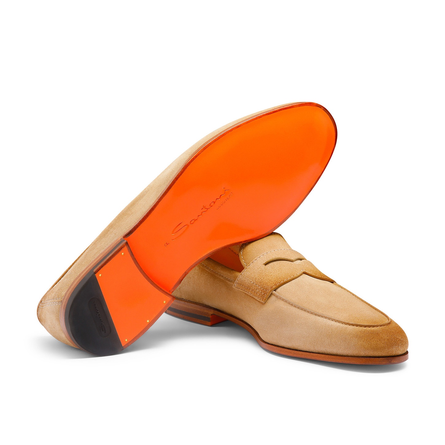Men's beige suede Carlo loafer - 4