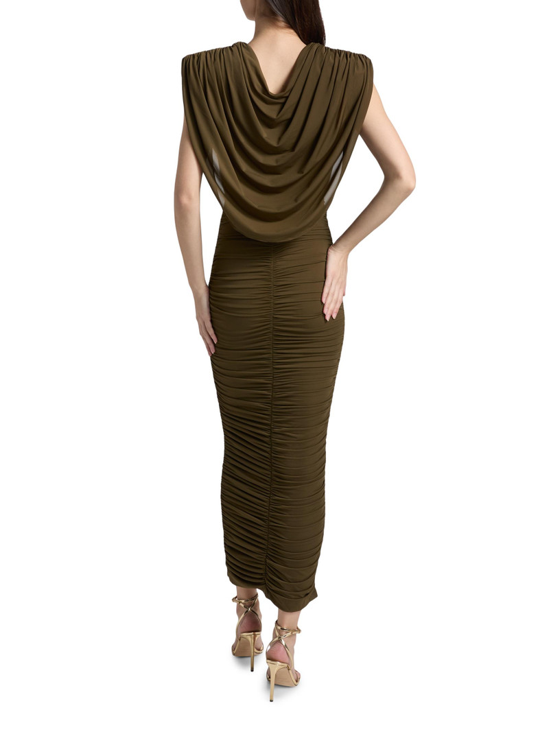 Women's Parish Cowlneck Body-Con Maxi Dress - Burnt Olive 5