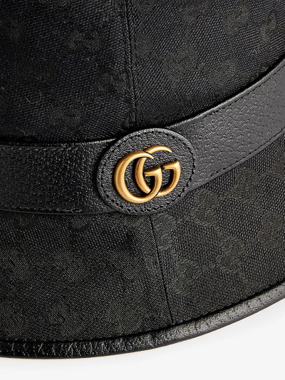 GUCCI Logo-pattern canvas bucket hat outlook