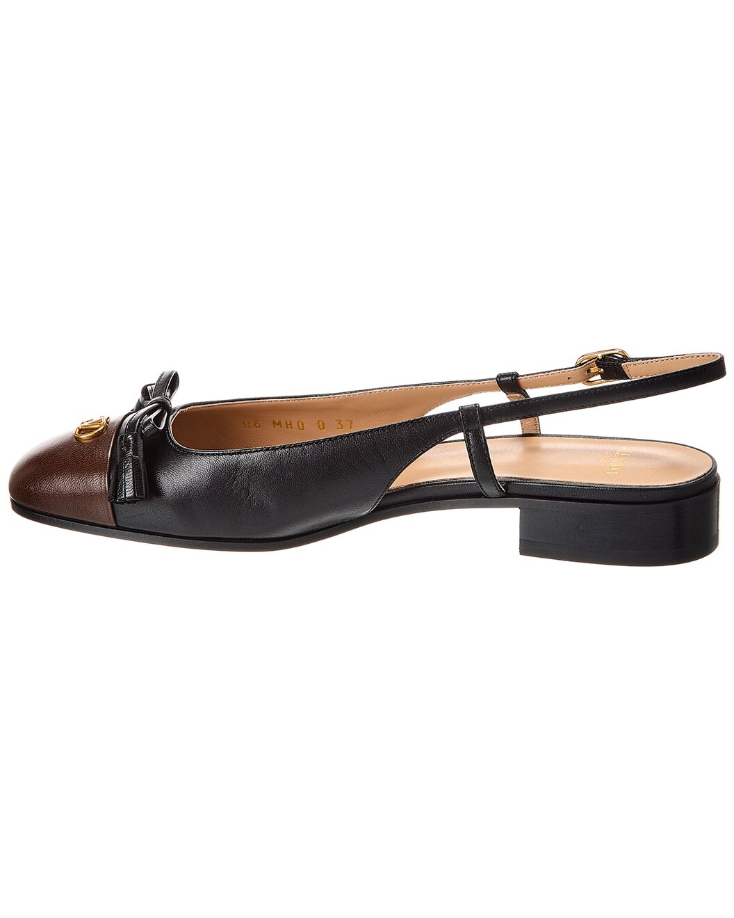 Valentino Valet Du Roi Leather Slingback Ballerina Flat - 2