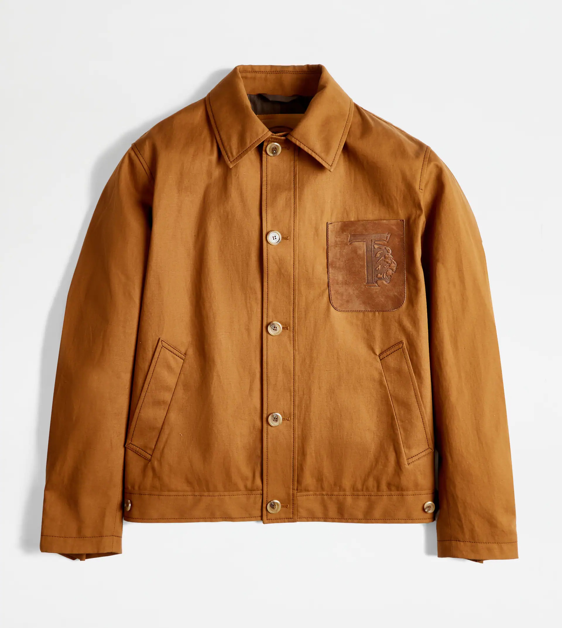 BLOUSON JACKET - BROWN - 1