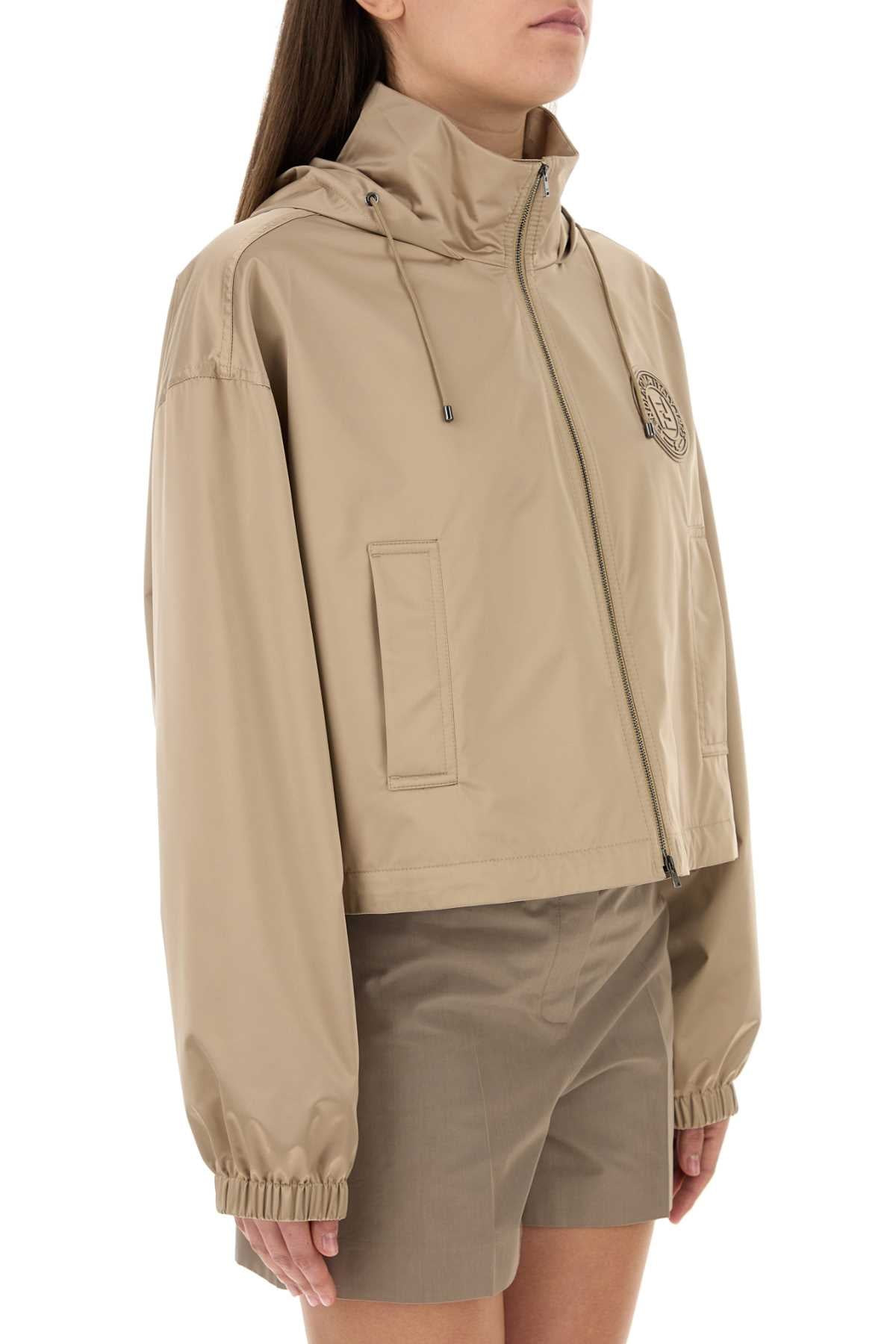 Fendi Women Cappuccino Polyester Windbreaker - 3