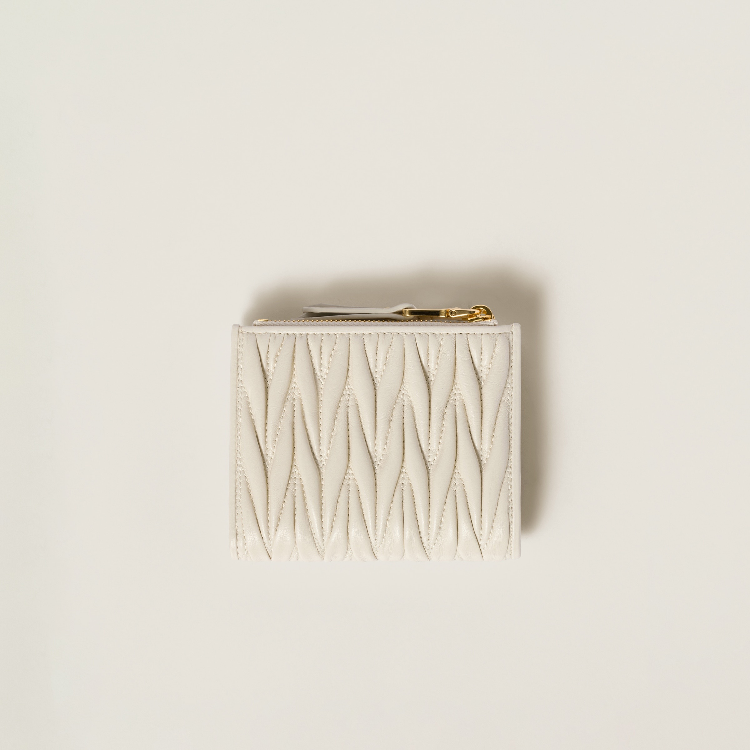 Miu Miu Matelassé nappa leather small wallet | REVERSIBLE