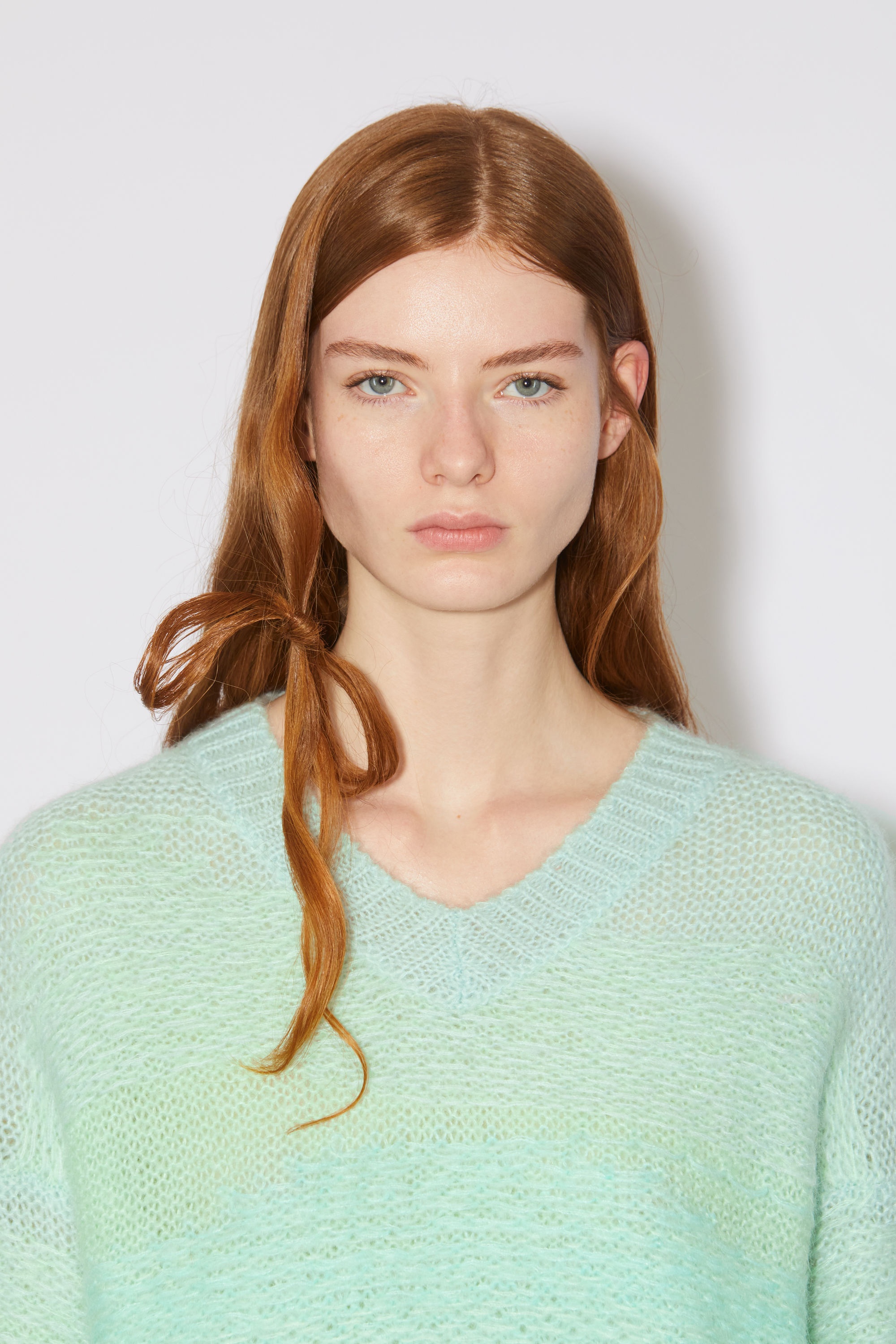 V-neck knit jumper - Mint/multi - 5