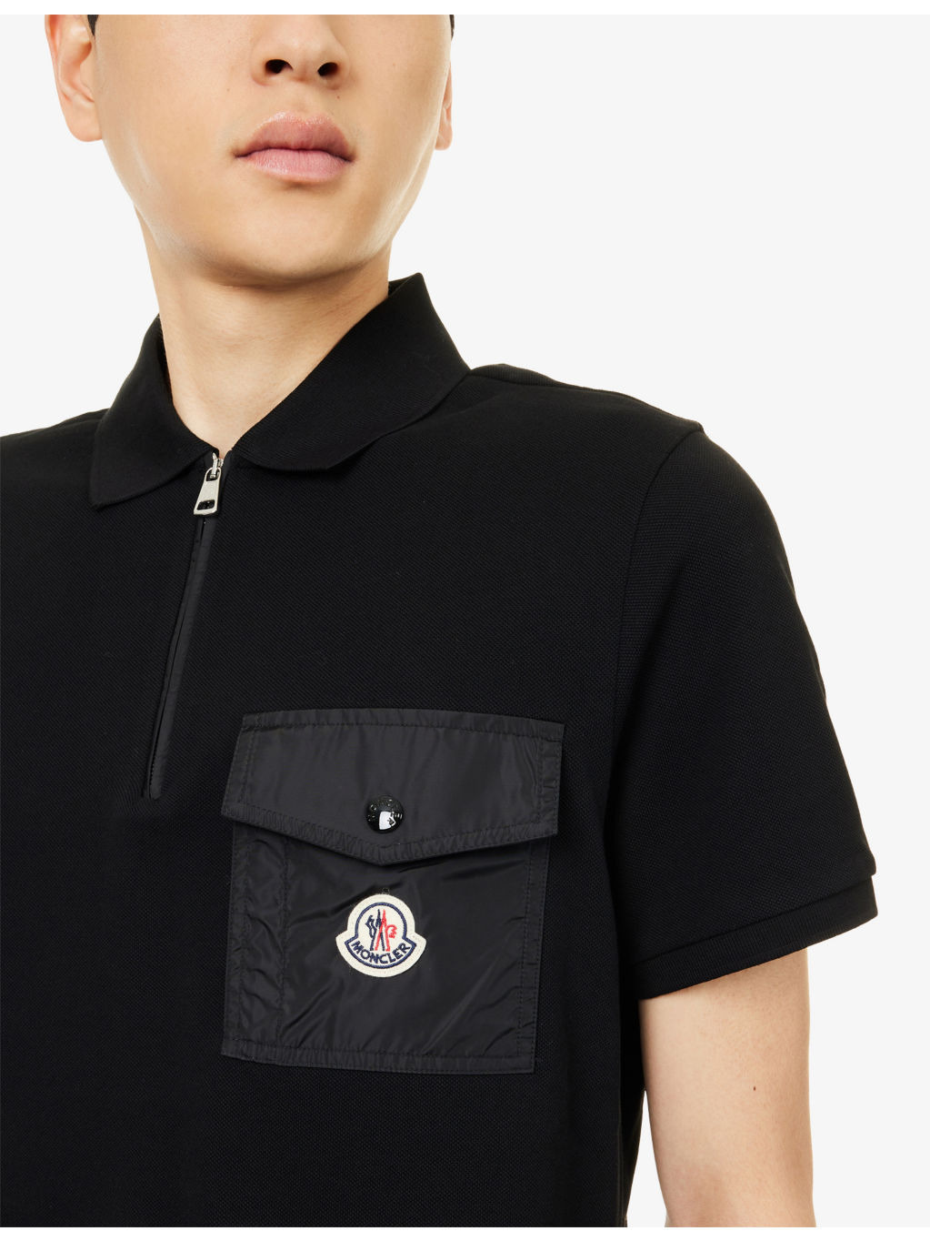 Logo-Patch Cotton Polo Shirt - 5