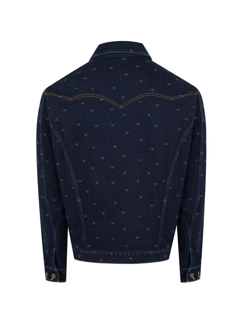 NEEDLES star-jacquard denim jacket outlook